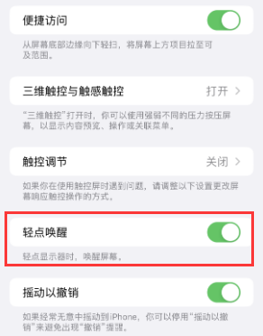 临泉苹果授权维修站分享iPhone轻点无法唤醒怎么办