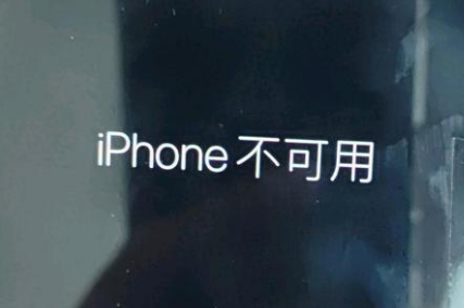 临泉苹果服务网点分享锁屏界面显示“iPhone 不可用”如何解决 